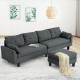 Reversible Sectional Sofa Couch L-Shaped Sofa Couch with Ottoman