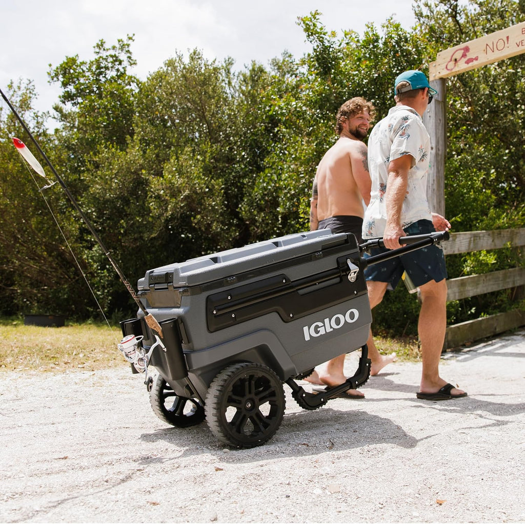 70Qt Wheeled Cooler Insulated Hard Shell Ice Chest