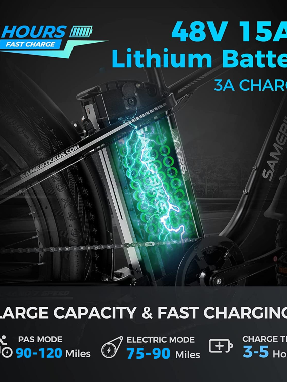 Outdoor electric bike with 48V/15Ah lithium battery ??Black