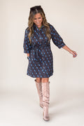 Phenomenal Story Button Front Dress-Brown